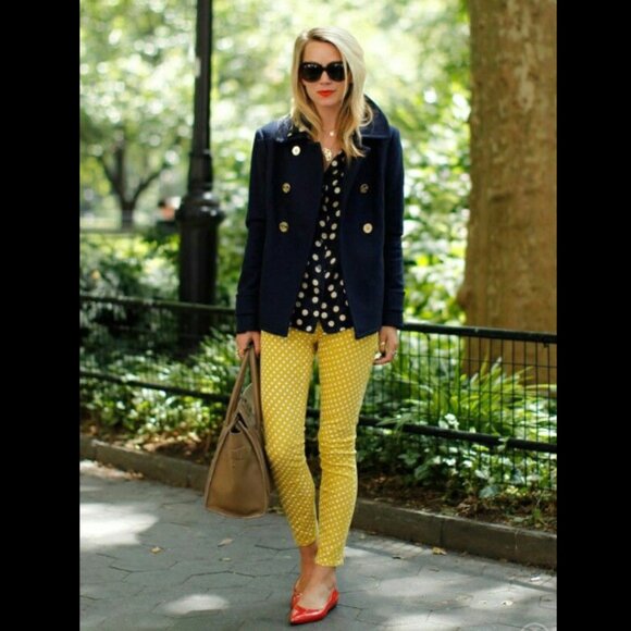 Dalia Collection Polka Dot Cropped Dress Pants - Picture 6 of 7